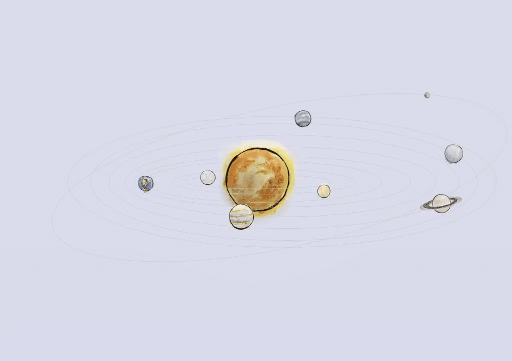 Animation graphique du système solaire